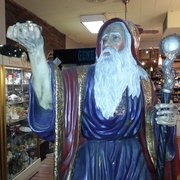 Mr Wizard our mascot greets you at the door.