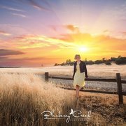 High school senior.  Upper Bidwell.  Sunset.