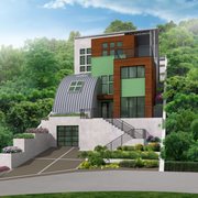 a rendering of a modern home