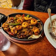 Shrimp fajitas