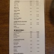 Wine list