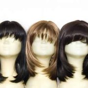 We have a large selection of wigs, both made with real hair and synthetic hair.