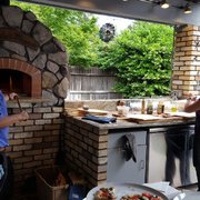 Prepping and cooking pizzas