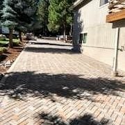 Decorative paver driveway