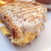 kids grilled cheese with turkey. yum!