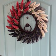My awesome new wreath from At Home. Great service from Emily at the register.