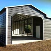 Custom Garage with added lean to storage