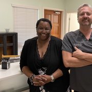 Dr. A and David...hamming it up on opening day.  We cant wait to get cracking.  Looking foward to working with our patients.