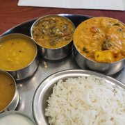 Vegetable Curry Thali was super delicious!
