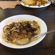 Samosa Chaat (student meal in background)