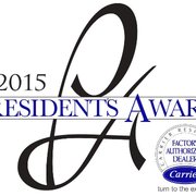 Honored recipients of the Carrier President's Award 2 years running.