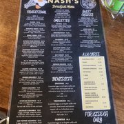 Brunch menu