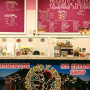 the menu of the ice cream shop