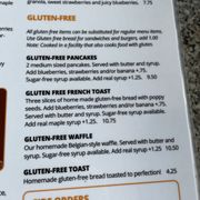 Gluten-free items.