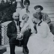 Front  Oscar, Middleton Jr, Ethel ( Middleton Sr.'s wife)  Rear  Angeline, Middleton, Sr. on back porch