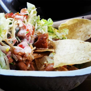 Burrito Bowl turned Nacho Bowl