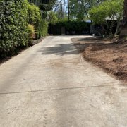 A cleaned up driveway post removal!
