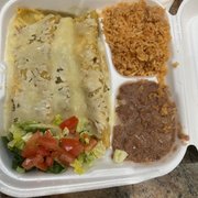 Cheese and chicken enchiladas