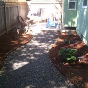 I landscaped this yard and built a small raised bed vegetable garden.