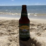 a bottle on the beach