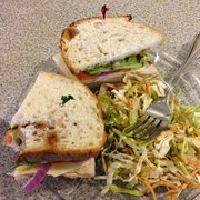 a sandwich and salad