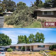 Before & after pictures from a restoration completed in northern California. A tree feel through the top of this home. No one was injured.