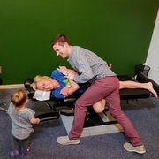 It's always fun to have patients bring their young ones to watch & witness mom get adjusted.