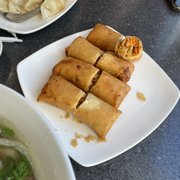Pot stickers and pork crunch roll.
