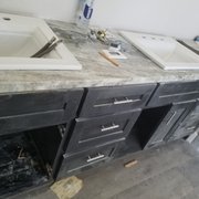 new cabinets unprotected during work