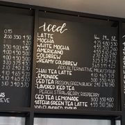 Drink menu