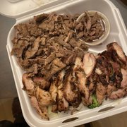 My plate loaded, ingredients so so..