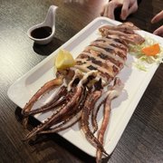 Grilled whole Squid