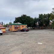 a truck parked in a parking lot