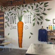 a carrot on the wall