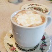 Fresh whipped cream on my hot cocoa