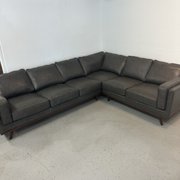 Leather sectional