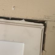 THIS IS WHERE THE TV WAS OVERLAPPING THE DOOR