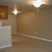 large open layout with modern paint and lighting