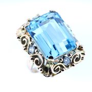 Vintage Aquamarine Ring