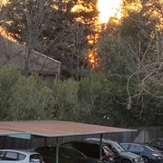 parking lot in the evening