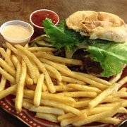 Yum...mushroom burger!