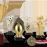Sports trophies.  Whether basketball trophies, soccer trophies, baseball trophies ... we have you covered.  We can even do a sports plaque.