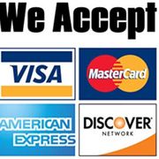 Great pricing! Excepting all major credit cards, and debit