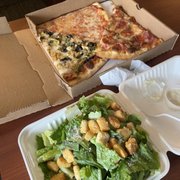 Giant side salad and pizzas slices!!