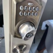 Paint smeared on keyless entry