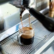 Pulling a quad shot for a large drink; yes, we pull doubles!