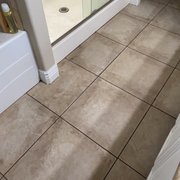 Grout not cleaned from tiles