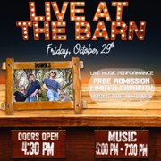 Live @ The Barn-Friday October 29th