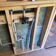 Shower valve and associated plumbing for this remodel job.