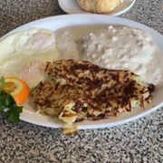 Chicken Fried Steak And Eggs